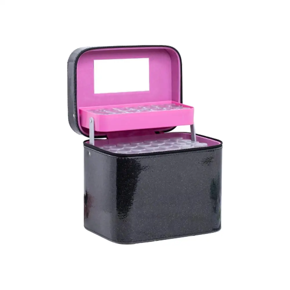 126Pcs Portable Cosmetic Bag Essential Oil Bottle Storage Organize Bags Make Up Bottle Compartment Pouch Without Essential Oil