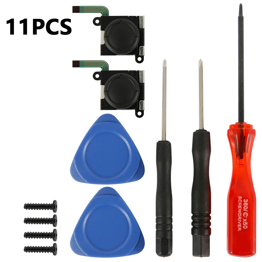 11 pcs Tool Kit 3D Analog Joycon Joystick Thumb Sticks Sensor Replacements for Nintendo Switch Joy Con Controller Housing
11 pcs Tool Kit 3D Analog Joycon Joystick Thumb Sticks Sensor Replacements for Nintendo Switch Joy Con Controller Housing