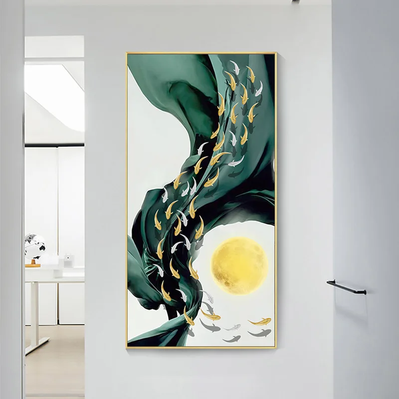 Gold fish Abstract Splash Green Ink Canvas Painting Modern Wall Art Picture for Living Room Ailse Poster Print Pop Nordic Decor
Gold fish Abstract Splash Green Ink Canvas Painting Modern Wall Art Picture for Living Room Ailse Poster Print Pop Nordic Decor