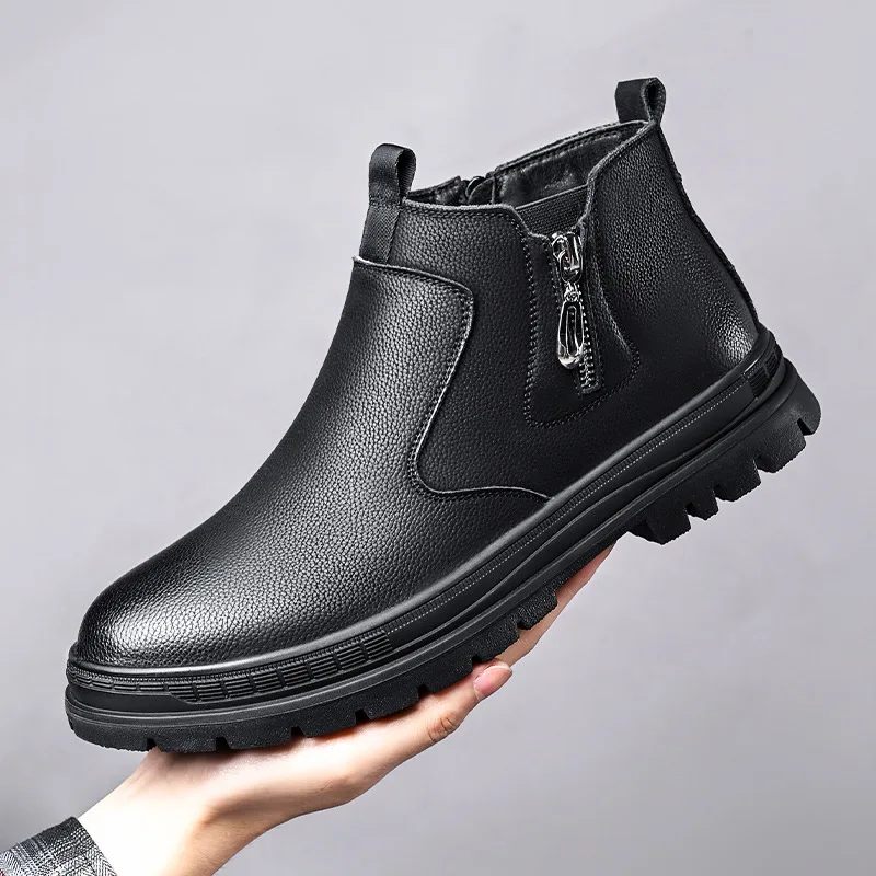 Man Winter Chelsea Boots Fur Warm Male Casual Genuine Leather Shoes Designer Men's Dress Boot Handmade Zipper Business Footwear
Man Winter Chelsea Boots Fur Warm Male Casual Genuine Leather Shoes Designer Men's Dress Boot Handmade Zipper Business Footwear