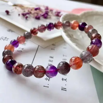 6.8mm Certificate Natural Super Seven 7 Red Lepidocrocite Quartz Bracelet Clear Round Beads Stretch Crystal AAAAA
6.8mm Certificate Natural Super Seven 7 Red Lepidocrocite Quartz Bracelet Clear Round Beads Stretch Crystal AAAAA