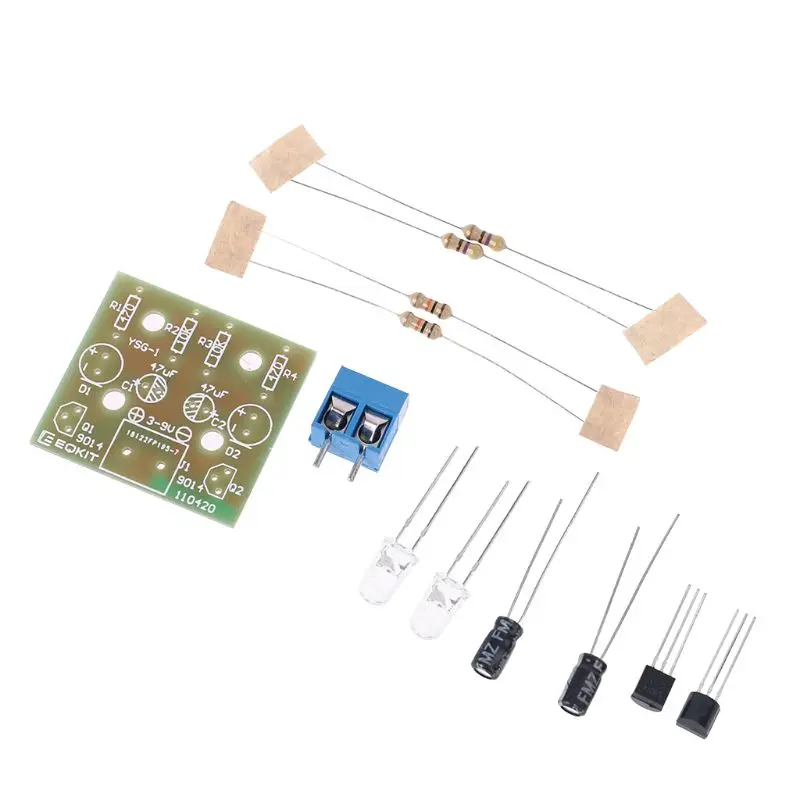 1Set Electronic DIY Making Kits Breathing Light Repair Parts Flashing Lamp Electronic Circuit Board Tools