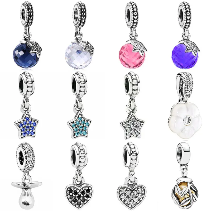 DIY Charm Pave Heart Light of the Moon Star Lanterns Flower Pendant 925 Sterling Silver Beads Fit Fashion Bracelet Jewelry
DIY Charm Pave Heart Light of the Moon Star Lanterns Flower Pendant 925 Sterling Silver Beads Fit Fashion Bracelet Jewelry