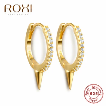 ROXI Punk Spike Rivet Stud Earrings Gold Color Single Row Zircon Crystal Earring 925 Sterling Silver Earrings for Women Jewelry
ROXI Punk Spike Rivet Stud Earrings Gold Color Single Row Zircon Crystal Earring 925 Sterling Silver Earrings for Women Jewelry