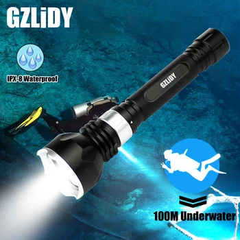 LED Diving Flashlight IPX-8 Diving Lantern Professional Underwater Powerful Torch with Rotary Touch Switch Light Waterproof Lamp
LED Diving Flashlight IPX-8 Diving Lantern Professional Underwater Powerful Torch with Rotary Touch Switch Light Waterproof Lamp