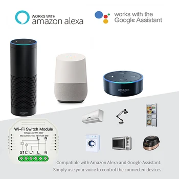 Smart Home WiFi Smart Switch 1/2 Way 90-250V WiFi Switch Module With Rail Bracket Work With Alexa Google Home Smart Life/Tuya
Smart Home WiFi Smart Switch 1/2 Way 90-250V WiFi Switch Module With Rail Bracket Work With Alexa Google Home Smart Life/Tuya