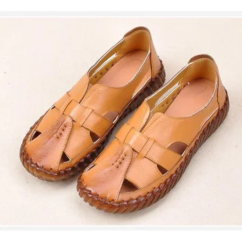 Women's Sandals 2019 Summer Genuine Leather Handmade Ladies Shoe Leather Sandals Women Flats Retro Style Mother Shoes
Women's Sandals 2019 Summer Genuine Leather Handmade Ladies Shoe Leather Sandals Women Flats Retro Style Mother Shoes