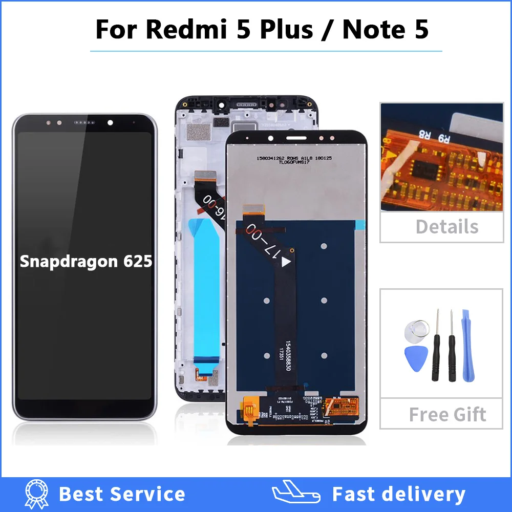 For Xiaomi Redmi 5 Plus LCD Display Touch Screen 100% New 5.99" Digitizer Assembly frame Replacement Accessory For Redmi 5 Plus
For Xiaomi Redmi 5 Plus LCD Display Touch Screen 100% New 5.99" Digitizer Assembly frame Replacement Accessory For Redmi 5 Plus
