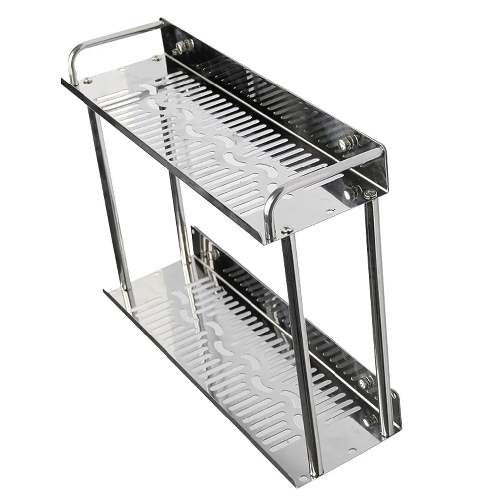 Stainless Steel Double Layers Spice Rack Metal Kitchen Organizer Seasoning Jar Storage Shelf For Spices Drop sShipping
Stainless Steel Double Layers Spice Rack Metal Kitchen Organizer Seasoning Jar Storage Shelf For Spices Drop sShipping