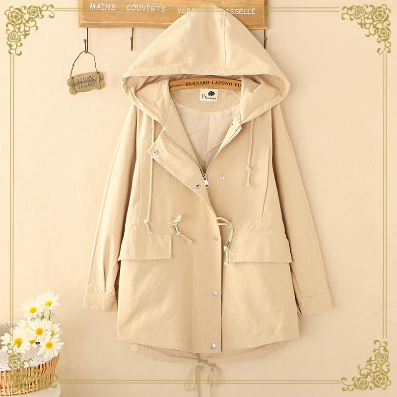 2018 Autumn Clothing New Style Simple Solid Color Mid-length Waist Hugging Slimming Versatile Hooded Trench Coat Women's
2018 Autumn Clothing New Style Simple Solid Color Mid-length Waist Hugging Slimming Versatile Hooded Trench Coat Women's