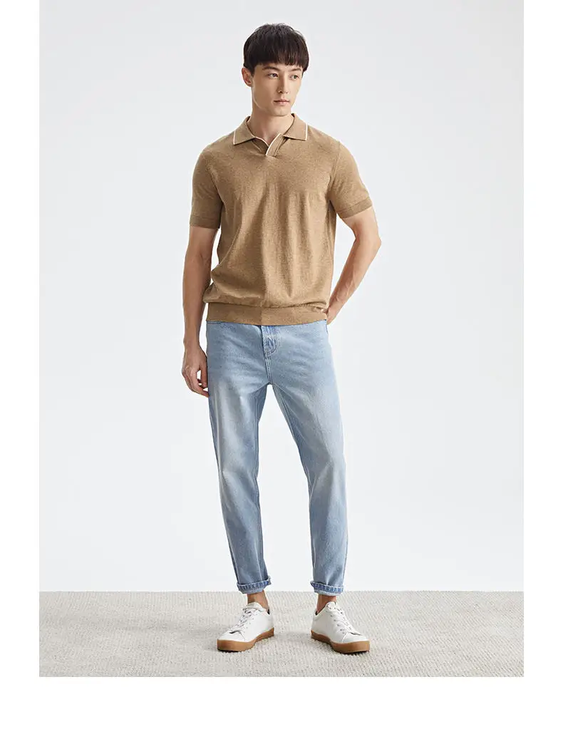 MuLS Brand Male Polo Shirt Men Quality Combed Cotton Summer Solid Knit Sweater Polo Male Pullover Trun-down Collar Plus Size 4XL 06
