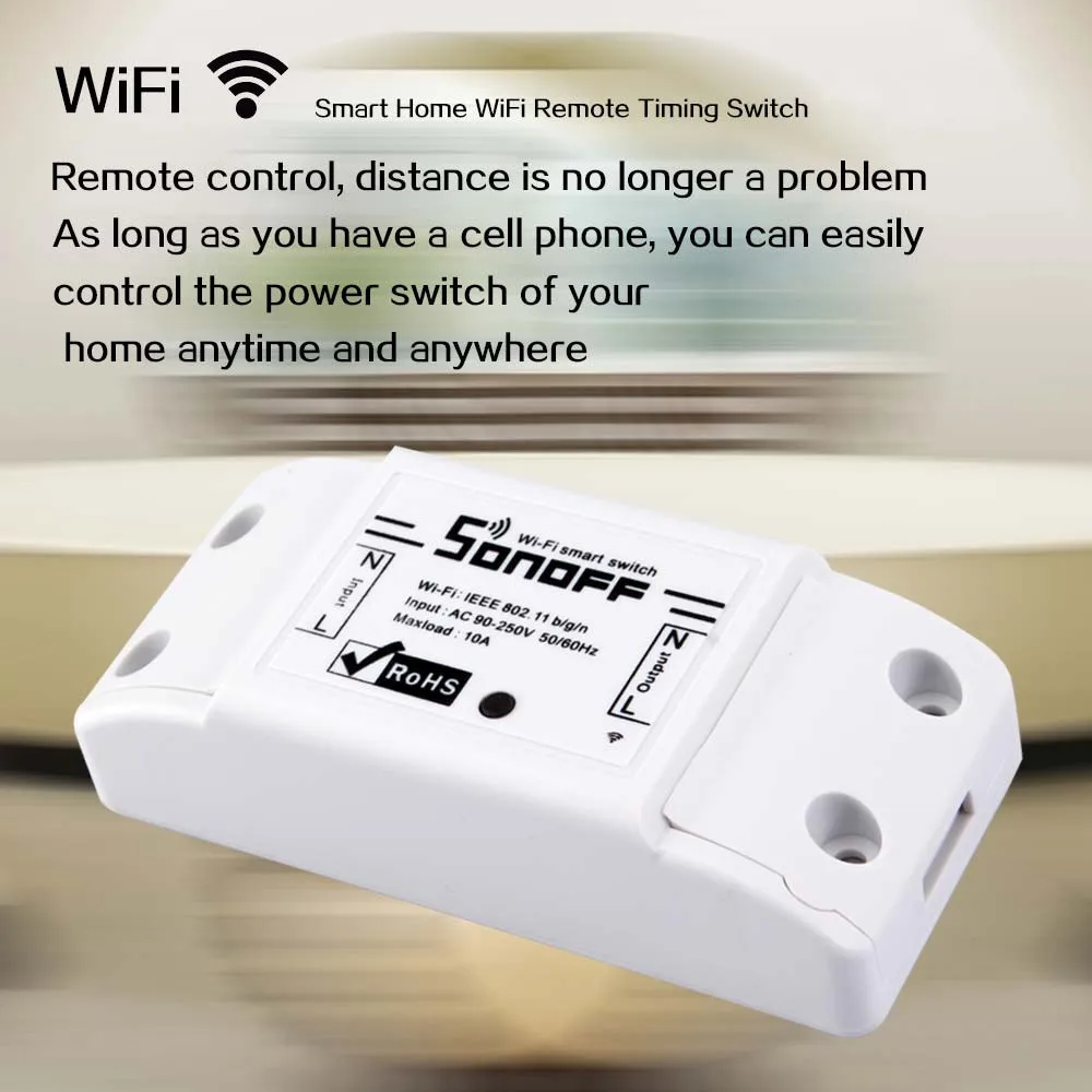 2019 Sonoff Basic 220v Wireless Control Wifi Switch Smart Home Automation Intelligent Wireless Center for Light 10A/2200W
2019 Sonoff Basic 220v Wireless Control Wifi Switch Smart Home Automation Intelligent Wireless Center for Light 10A/2200W
