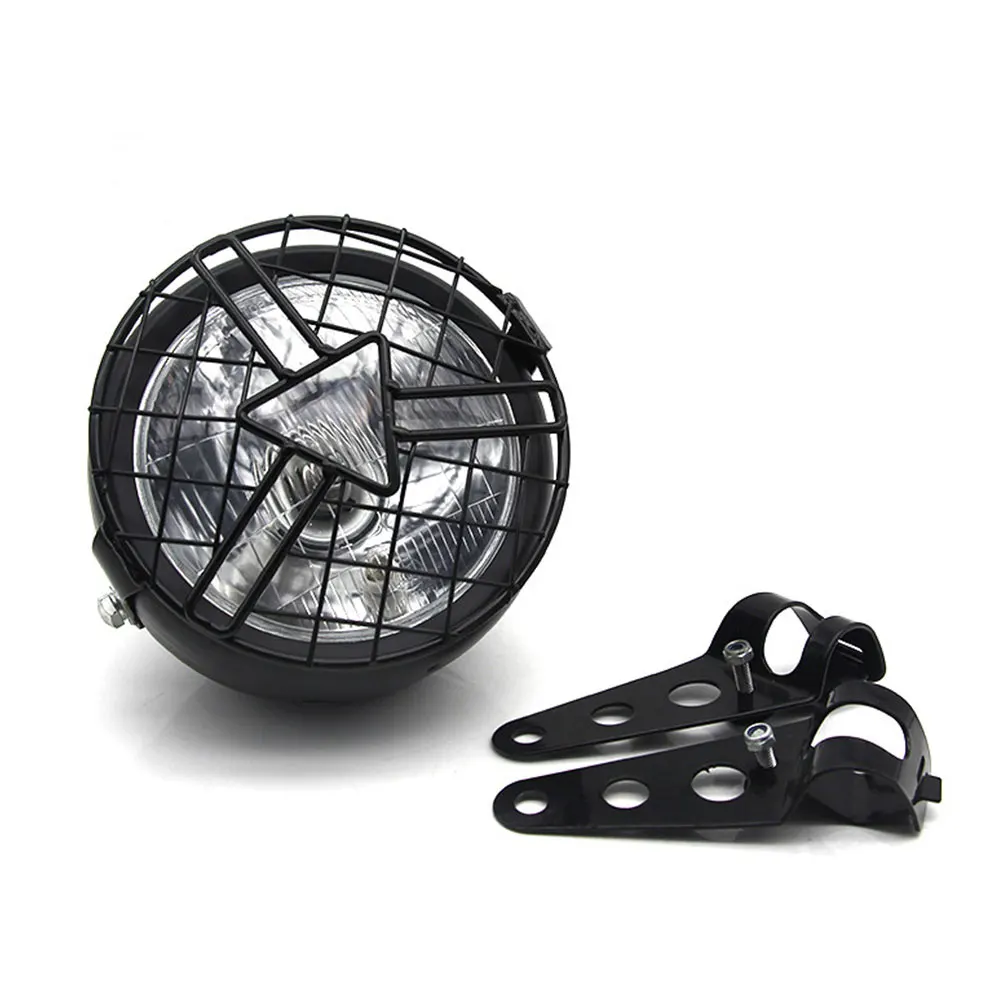 Universal Motorcycle Head Lamp with Lampshade Grill Cover Retro Bracket Mask Mount Headlight for Cafe Racer Bobber
Universal Motorcycle Head Lamp with Lampshade Grill Cover Retro Bracket Mask Mount Headlight for Cafe Racer Bobber