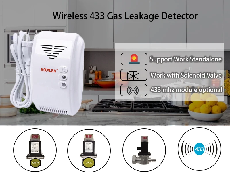 Generic Natural Gas Leakage Sensor LPG Methane CH4 Leak Alarm Detector