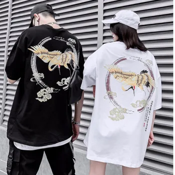 ZHIJING Hip Hop COUPLE'S Shirts National Trends Chinese-style Crane Printed Men and Women-Short Sleeve T-shirt
ZHIJING Hip Hop COUPLE'S Shirts National Trends Chinese-style Crane Printed Men and Women-Short Sleeve T-shirt