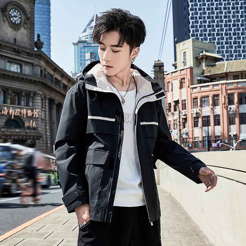 2019 New Style Fashion Men's Plus Size Zip Patchwork with Hat Zipper Pocket Jacket Long Sleeve Warm Streetwear Windbreaker
2019 New Style Fashion Men's Plus Size Zip Patchwork with Hat Zipper Pocket Jacket Long Sleeve Warm Streetwear Windbreaker
