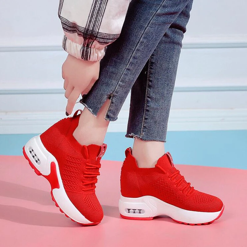 2019 Women Spring Summer Mesh Platform Sneakers Trainers Shoes High Heels Wedges Outdoor Shoes Breathable Casual Shoes Woman W55
2019 Women Spring Summer Mesh Platform Sneakers Trainers Shoes High Heels Wedges Outdoor Shoes Breathable Casual Shoes Woman W55
