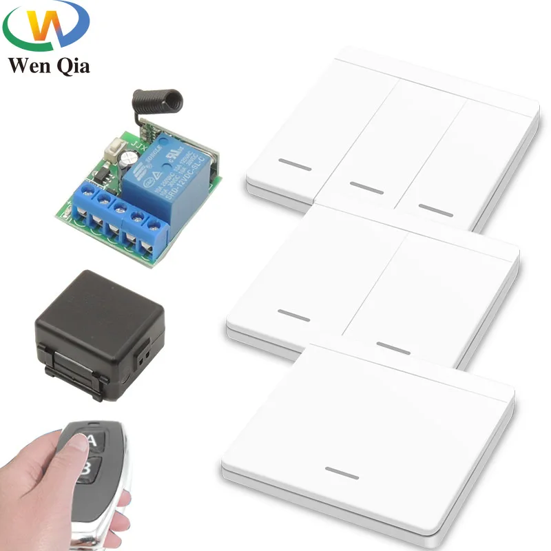 433MHz Wireless Remote Control Switch DC 12V 10A Receiver Smart Wall Switch Universal Transmitter For Electromagnetic Door Light
433MHz Wireless Remote Control Switch DC 12V 10A Receiver Smart Wall Switch Universal Transmitter For Electromagnetic Door Light