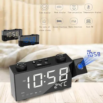 Digital LED Display FM Radio Projection Alarm Clock Time Voice Talking Projector Electronic Bcaklight Table clocks Desktop clock
Digital LED Display FM Radio Projection Alarm Clock Time Voice Talking Projector Electronic Bcaklight Table clocks Desktop clock