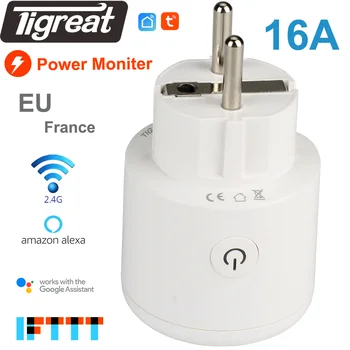 Smart Plug Wif Socket EU Power Monitor 16A France Timer Remote Control Wireless Tuya Alexa Google Home IFTTT Wifi Outlet Adaptor
Smart Plug Wif Socket EU Power Monitor 16A France Timer Remote Control Wireless Tuya Alexa Google Home IFTTT Wifi Outlet Adaptor
