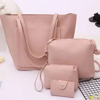 2020 Tote Messenger Purse Handbag Tote Purse Card Holder 4pcs Woman Bag Set Female Purse and Handbag Four-Piece Shoulder Bag 
2020 Tote Messenger Purse Handbag Tote Purse Card Holder 4pcs Woman Bag Set Female Purse and Handbag Four-Piece Shoulder Bag