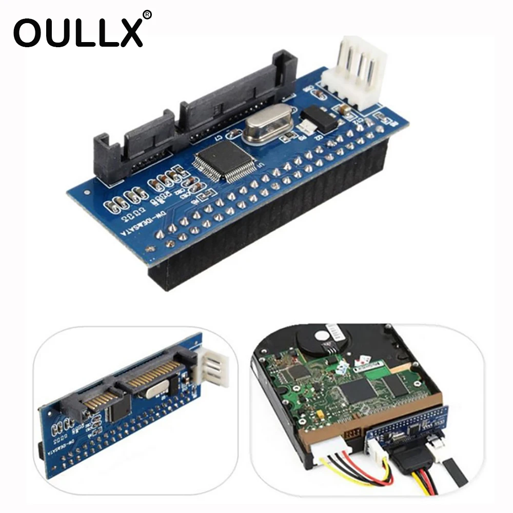 OULLX SATA IDE Adapter 40 Pin IDE to SATA Connector 3.5 HDD IDE/PATA Hard Disk Adapter Converter With 7Pin-SATA Data Cable
OULLX SATA IDE Adapter 40 Pin IDE to SATA Connector 3.5 HDD IDE/PATA Hard Disk Adapter Converter With 7Pin-SATA Data Cable
