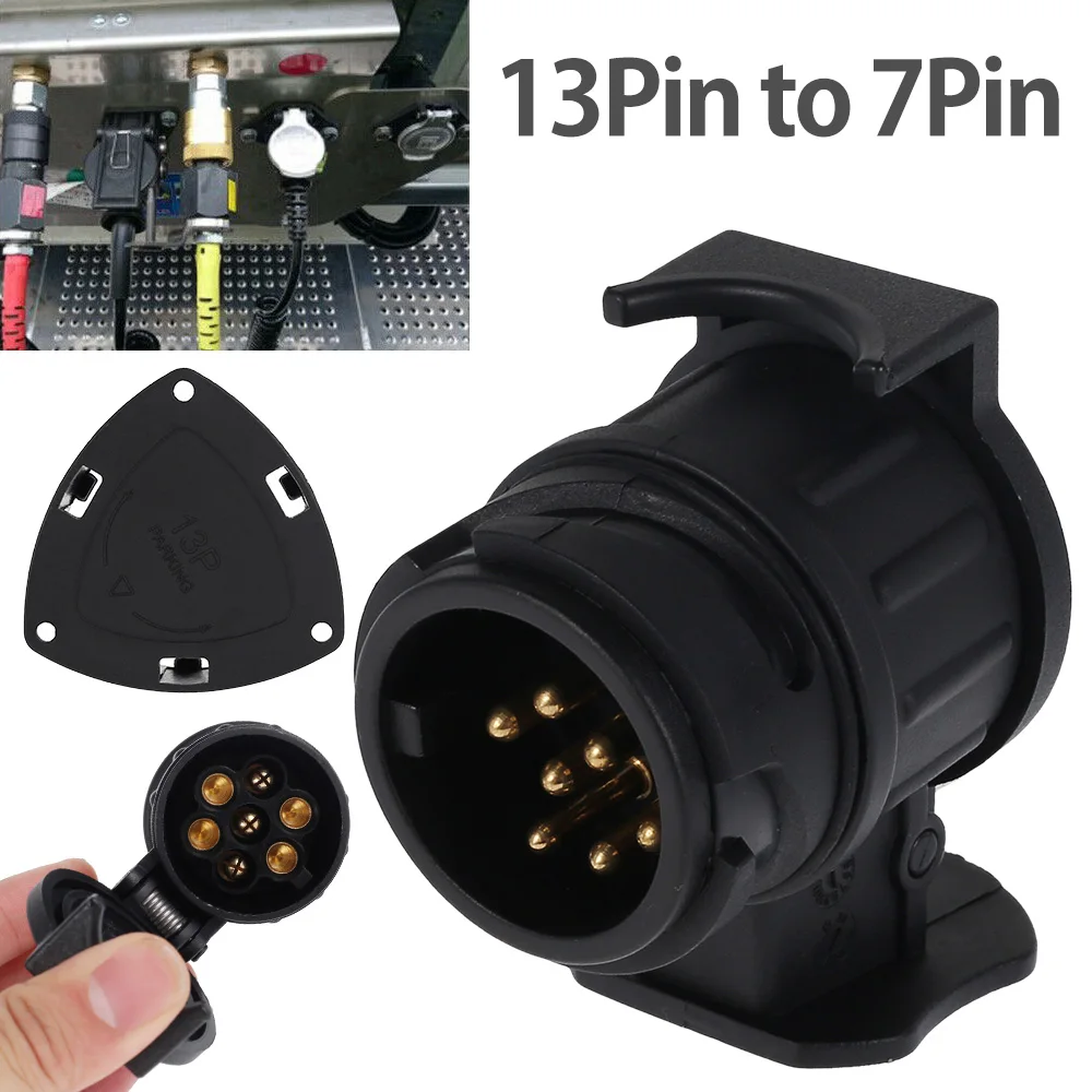 Standard 13 To 7 Pin Trailer Adapter Trailer Wiring Connector Socket Plug 12V Remolque Trailer Car Truck Caravan Car Accessories
Standard 13 To 7 Pin Trailer Adapter Trailer Wiring Connector Socket Plug 12V Remolque Trailer Car Truck Caravan Car Accessories