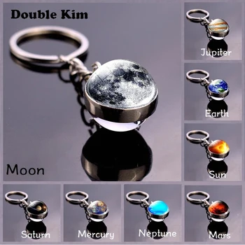 Moon Keychain Solar System Metal Pendant Earth Mars Saturn Double-sided Glass Ball Key Chain Accessories Fashion Jewelry Gift
Moon Keychain Solar System Metal Pendant Earth Mars Saturn Double-sided Glass Ball Key Chain Accessories Fashion Jewelry Gift