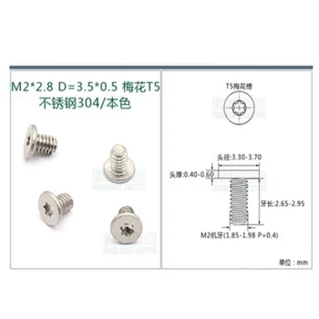 100pcs CM2*2.8/3.5/4 304 Stainless Steel torx flat Ultra Thin Super Low Flat Wafer Head Screw Bolt for Laptop Computer screw
100pcs CM2*2.8/3.5/4 304 Stainless Steel torx flat Ultra Thin Super Low Flat Wafer Head Screw Bolt for Laptop Computer screw