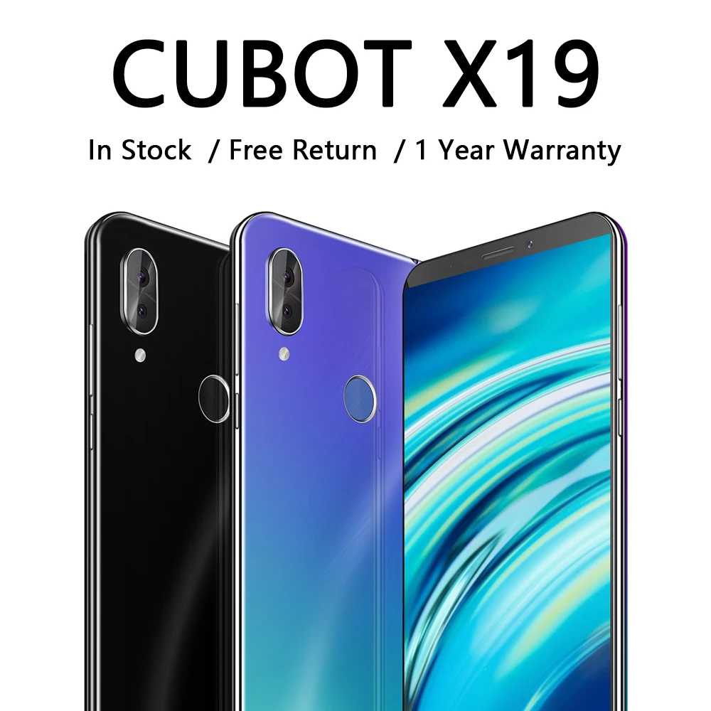 CUBOT X19 смартфон с восьмиядерным процессором Helio P23, 4000 мАч, 16 Мп + 2 Мп, Android 9,0
CUBOT X19 смартфон с восьмиядерным процессором Helio P23, 4000 мАч, 16 Мп + 2 Мп, Android 9,0