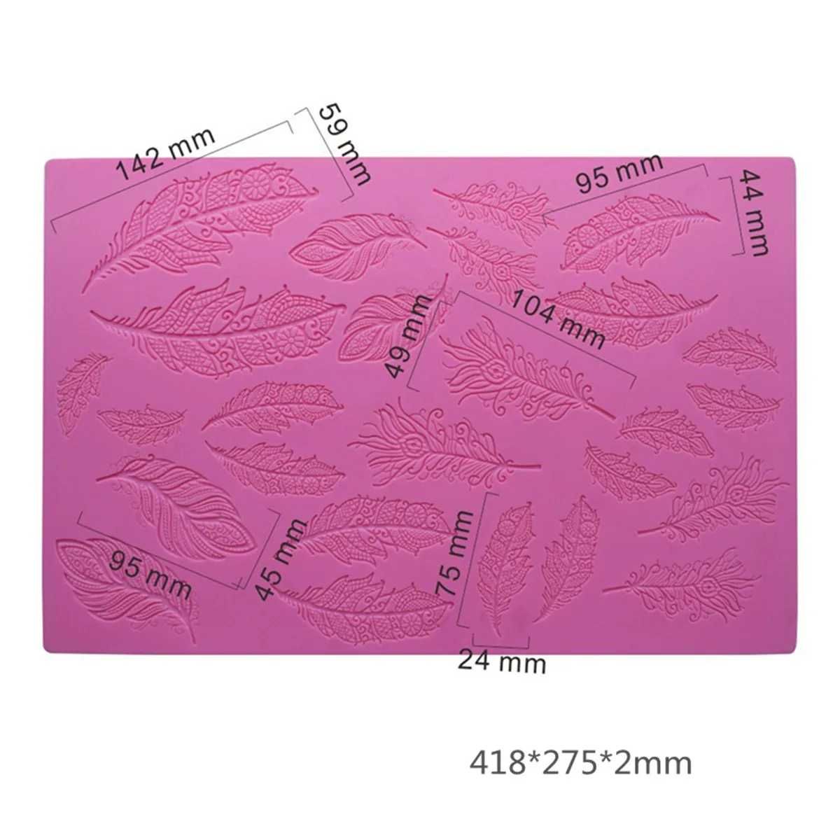 New Silicone Cake Mold Feather Lace Mat Icing Mould Fondant Wedding Cake Decorating Tool Sugar Craft Chocolate Mold Cake Stencil
New Silicone Cake Mold Feather Lace Mat Icing Mould Fondant Wedding Cake Decorating Tool Sugar Craft Chocolate Mold Cake Stencil