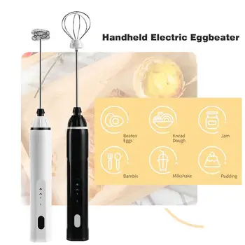 Handheld Electric Eggbeater USB Rechargeable Hand Mixers Milker Bubble Drink Stir Bar Blender With 2 Mixing Heads Kitchen Tools
Handheld Electric Eggbeater USB Rechargeable Hand Mixers Milker Bubble Drink Stir Bar Blender With 2 Mixing Heads Kitchen Tools
