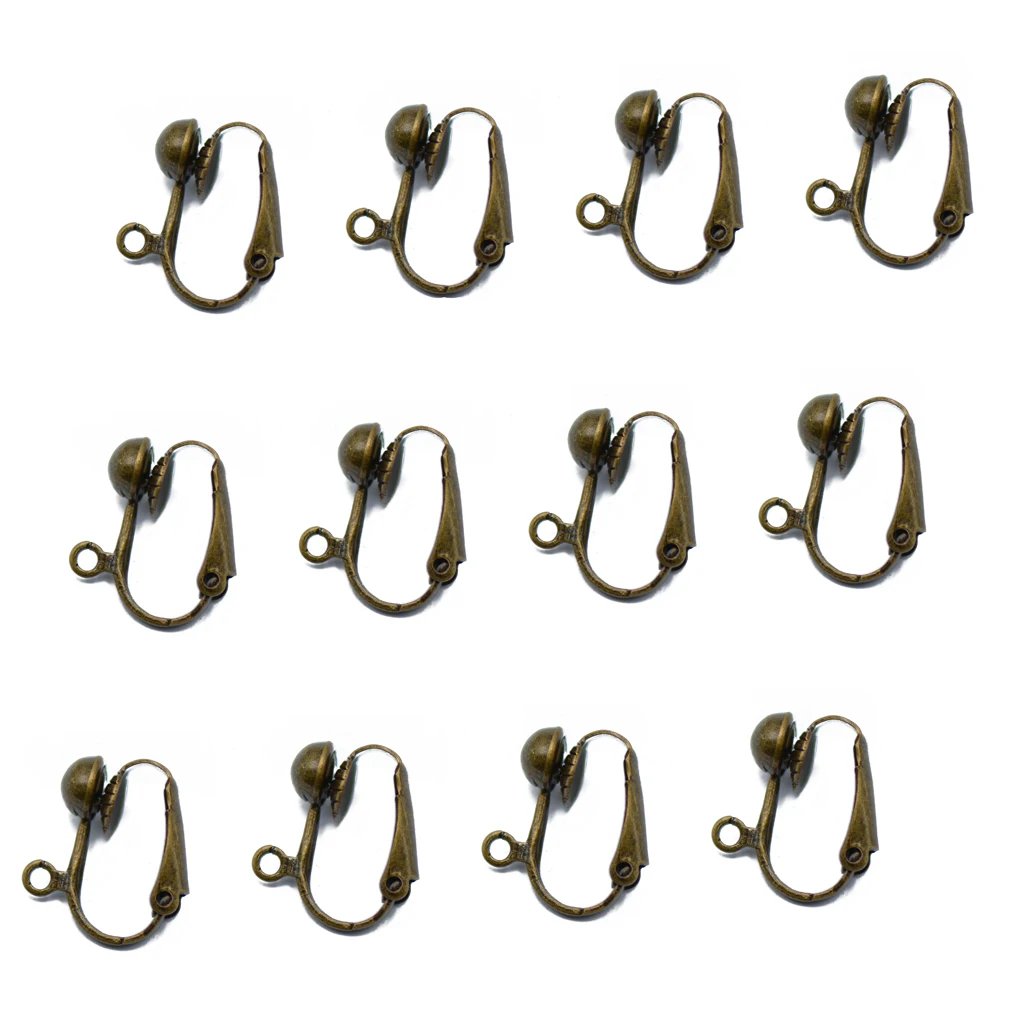 12pcs Bronze Clip-on Earring Blanks Non-Pierced Stud Converter Findings 16x14mm 12pcs Bronze Clip-on Earring Blanks Non-Pierced Stud Converter Findings 16x14mm
