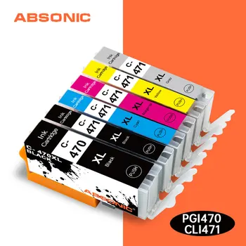 Absonic 5PK PGI-470 PGBK CLI-471 470XL 471XL Ink Cartridge Compatible for Canon Pixma MG5740 MG6840 TS9040 TS6040 TS5040 8040
Absonic 5PK PGI-470 PGBK CLI-471 470XL 471XL Ink Cartridge Compatible for Canon Pixma MG5740 MG6840 TS9040 TS6040 TS5040 8040