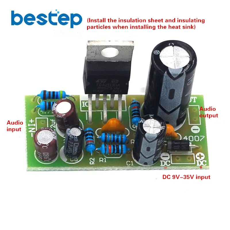 TDA2030A Electronic Audio Power Amplifier Board Mono 18W DC 9-24V DIY Kit | Электронные компоненты и