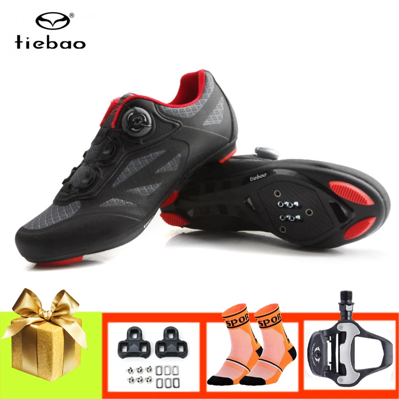

Tiebao Road Bike Shoes Men Self-Locking Riding Bicycle Sneakers Breathable Mesh Cycling Shoes Sapatilha Ciclismo Spd-Sl Pedals