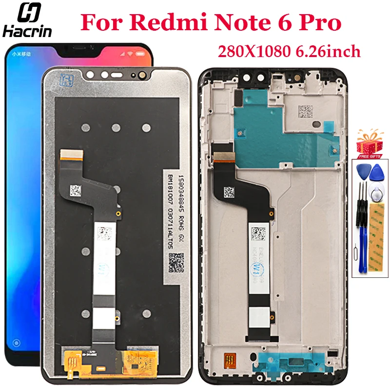 LCD For Xiaomi Redmi Note 6 Pro LCD Dispaly Touch Screen Digitizer Assembly Replacement Display For Redmi Note 6 Pro Screen
LCD For Xiaomi Redmi Note 6 Pro LCD Dispaly Touch Screen Digitizer Assembly Replacement Display For Redmi Note 6 Pro Screen