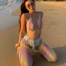 Elegant Colorful Cotton Blend Crochet 2 Piece Set Women 2021 Summer Festival Stretch Top and Pants Beach Outfit Coverup
Elegant Colorful Cotton Blend Crochet 2 Piece Set Women 2021 Summer Festival Stretch Top and Pants Beach Outfit Coverup