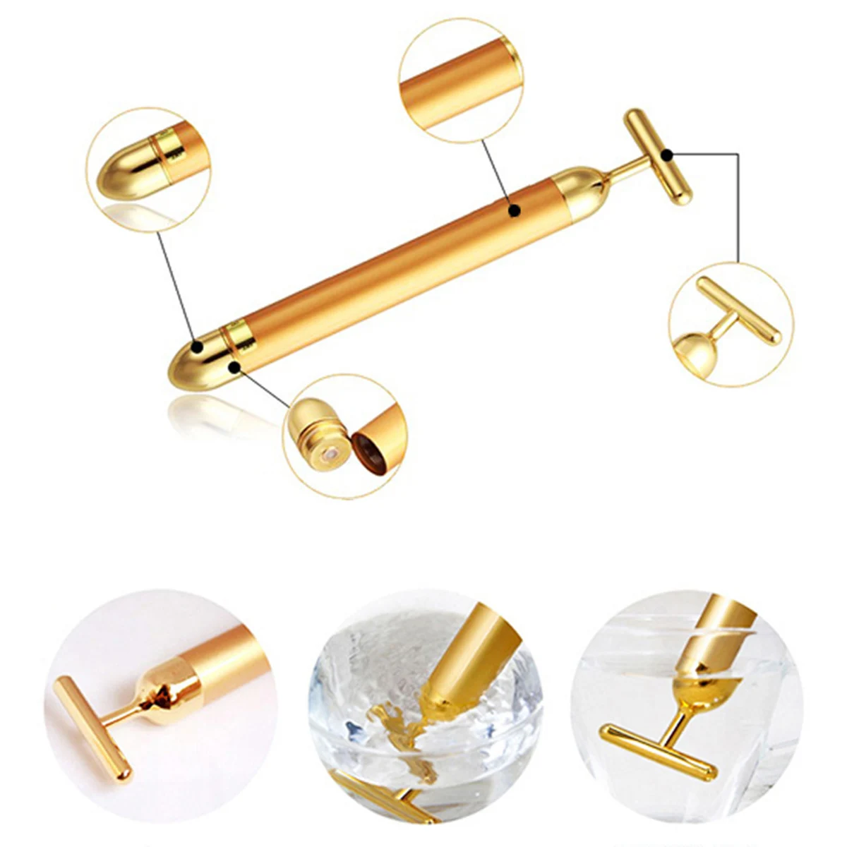 24k Gold Slimming Face Bar Face Care Tools Facial Roller Face Skin Tightening Wrinkle Bar Skin Care Electric Stick Massage
24k Gold Slimming Face Bar Face Care Tools Facial Roller Face Skin Tightening Wrinkle Bar Skin Care Electric Stick Massage