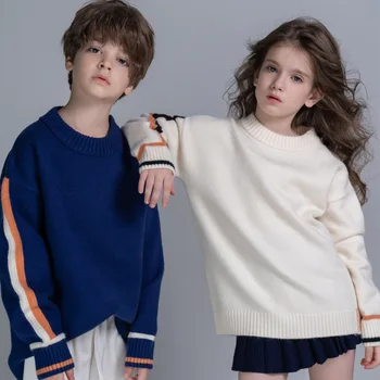 Autumn Winter 5 To 14 Years Children Knitted Sweaters Unisex 100% Cotton Long Sleeve Pullovers Boys Girls Casual Knitwear Tops
Autumn Winter 5 To 14 Years Children Knitted Sweaters Unisex 100% Cotton Long Sleeve Pullovers Boys Girls Casual Knitwear Tops
