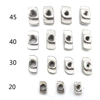 100pcs M3 M4 M5 Nickel Plated T nut Hammer Head Fastern Nut for Aluminum Extrusion Profile 2020/3030/4040/4545
100pcs M3 M4 M5 Nickel Plated T nut Hammer Head Fastern Nut for Aluminum Extrusion Profile 2020/3030/4040/4545