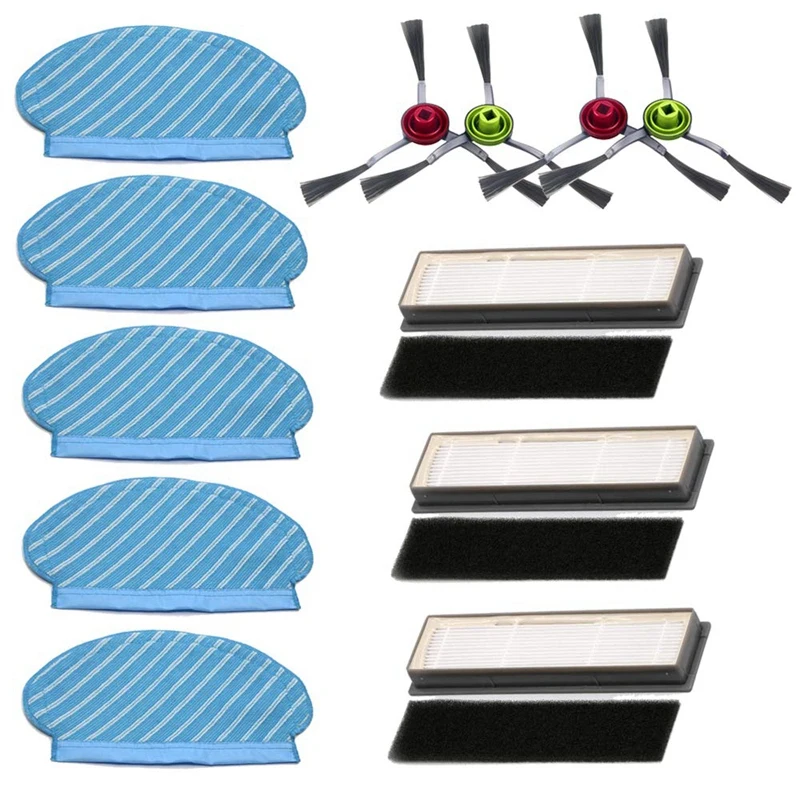 Mopping Cloth Filters Side Brushes Set for Ecovacs Deebot OZMO 920 950 Vacuum Cleaner Parts, 3XFilters, 4XSide Brush, 5XMop Clot
Mopping Cloth Filters Side Brushes Set for Ecovacs Deebot OZMO 920 950 Vacuum Cleaner Parts, 3XFilters, 4XSide Brush, 5XMop Clot