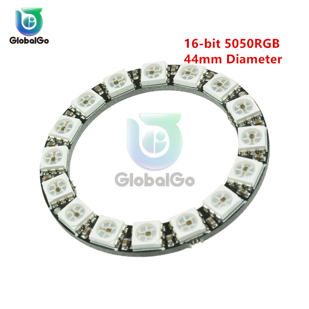 16 bit WS2812 Led Chip Board Smart RGB Led Driving Lights PCB DC5V 5050 RGB Full Color IC Ring Light Board For Arduino
16 bit WS2812 Led Chip Board Smart RGB Led Driving Lights PCB DC5V 5050 RGB Full Color IC Ring Light Board For Arduino