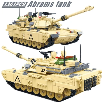 Military Abrams Main Battle Tank Model Building Blocks WW2 Army Soldier Figures Bicks Toys for Boys 
Military Abrams Main Battle Tank Model Building Blocks WW2 Army Soldier Figures Bicks Toys for Boys