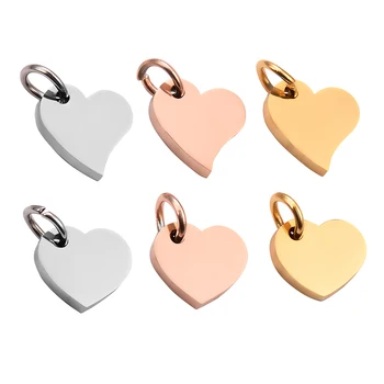 20Pcs Gold/Rose Gold Stainless Steel Blank Heart Dog Tag Charm 9*9mm Mirror Polished Pendant Necklace Jewelry Findings
20Pcs Gold/Rose Gold Stainless Steel Blank Heart Dog Tag Charm 9*9mm Mirror Polished Pendant Necklace Jewelry Findings