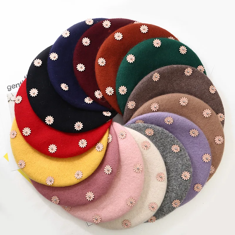 Wool Women Winter Berets New Pearl Wool Solid Color Beret Female Bonnet Caps Winter All Matched Warm Walking Hat Cap Casquette
Wool Women Winter Berets New Pearl Wool Solid Color Beret Female Bonnet Caps Winter All Matched Warm Walking Hat Cap Casquette