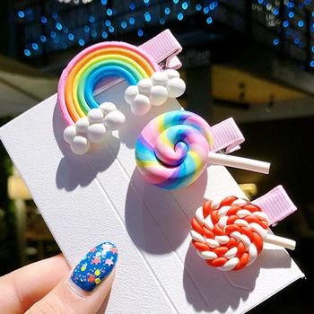 Cute Rainbow Lollipop Children Hairpin Hair Clips Accessories For Girls Kids Hair Ornament Barrettes Hair Clip Headdress
Cute Rainbow Lollipop Children Hairpin Hair Clips Accessories For Girls Kids Hair Ornament Barrettes Hair Clip Headdress