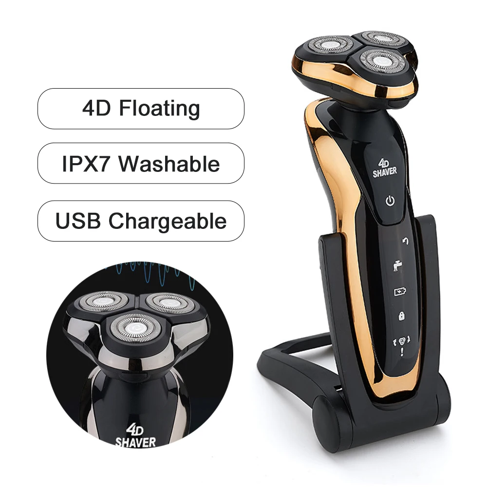 Electric Shaver for Men Razor Beard 4D Floating Heads Trimmer Shaving Machine Barbeador Rechargeable Washable Wet Dry Waterproof
Electric Shaver for Men Razor Beard 4D Floating Heads Trimmer Shaving Machine Barbeador Rechargeable Washable Wet Dry Waterproof