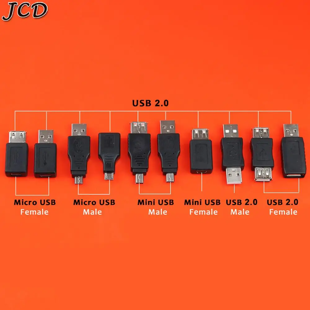 JCD OTG 5pin Micro USB Mini USB or USB 2.0 Male Female USB Plug jack Power Connector Charging Adapter For Car MP3 Phones Conve
JCD OTG 5pin Micro USB Mini USB or USB 2.0 Male Female USB Plug jack Power Connector Charging Adapter For Car MP3 Phones Conve