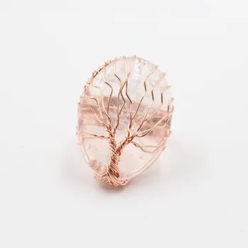 Wedding Rings Crystal Life Tree Oval Natural Stone Adjustable Rings Accessories Rose GoldPlated Reiki Charms Jewelry
Wedding Rings Crystal Life Tree Oval Natural Stone Adjustable Rings Accessories Rose GoldPlated Reiki Charms Jewelry